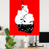 toxisch hart poster (Thuiskantoor)