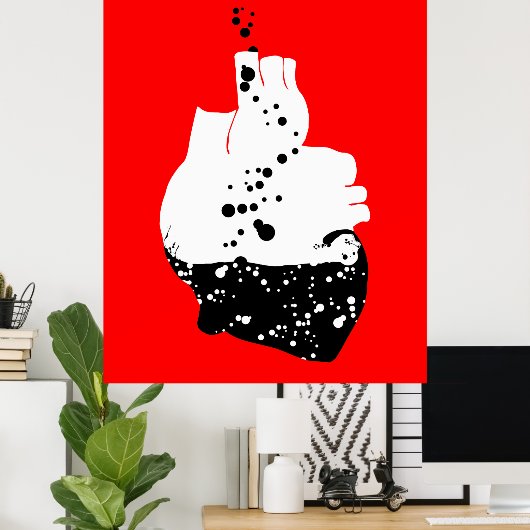 toxisch hart poster (Thuiskantoor)