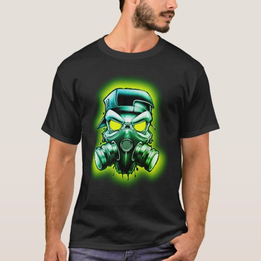 Toxisch/radioactief masker t-shirt (Voorkant)