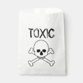 Toxisch schedel- en kruisbeenontwerp bedankzakje (Voorkant)