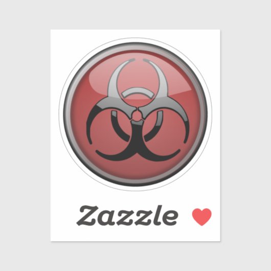 Toxisch symbool voor biologisch gevaar sticker (Vel)