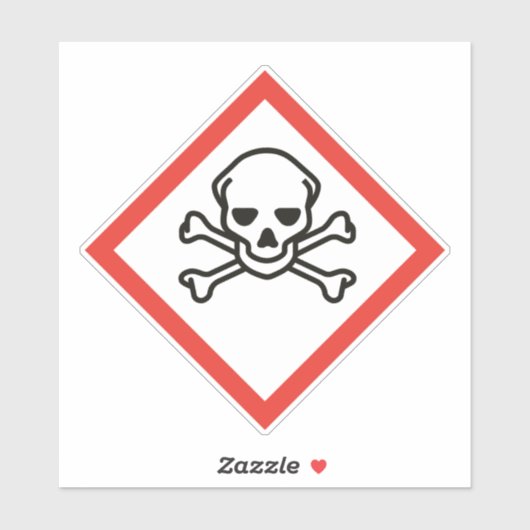 Toxische COSHH Sticker (Vel)