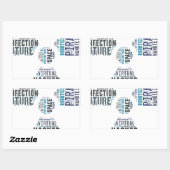 Toxische cyberpunk hacker rechthoekige sticker (Vel)