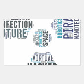 Toxische cyberpunk hacker rechthoekige sticker (Voorkant)