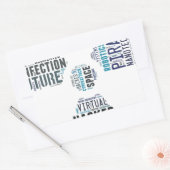 Toxische cyberpunk hacker rechthoekige sticker (Envelop)