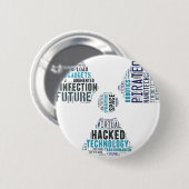 Toxische Cyberpunk Hacker Ronde Button 5,7 Cm (Voorkant /achterkant)