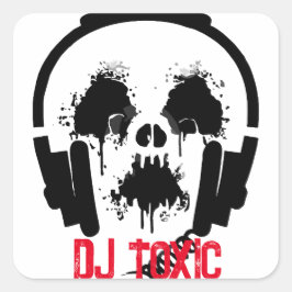 Toxische DJ Vierkante Sticker