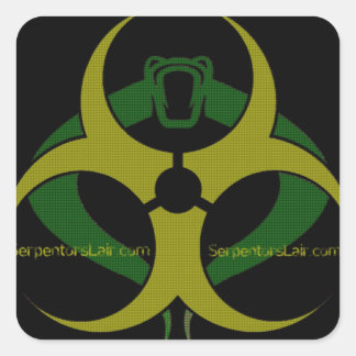 Toxische kobaasisprothese van serpentors vierkante sticker