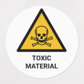 Toxische Materiële Waarschuwing, Caustic Chemisch  Labels (Design 1)