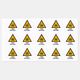Toxische Materiële Waarschuwing, Caustic Chemisch Labels