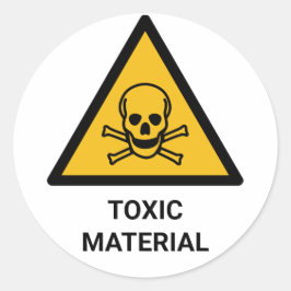 Toxische Materiële Waarschuwing, Caustic Chemisch Ronde Sticker