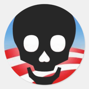 Toxische Obama-Stickers Ronde Sticker