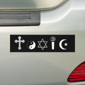 Toxische religie bumpersticker (Op auto)