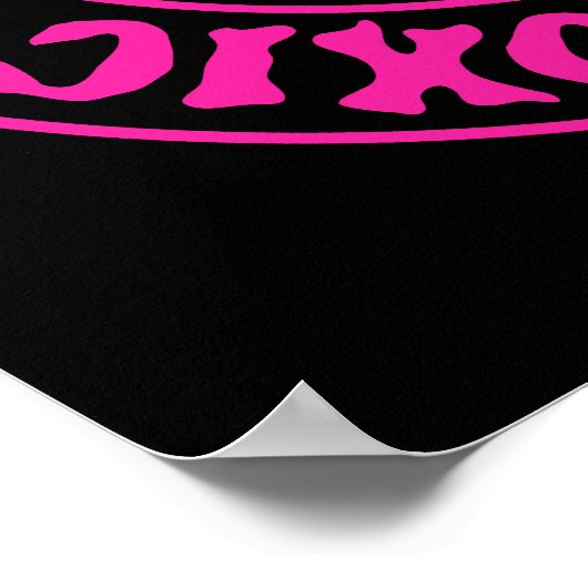 Toxische roze Poster (Hoek)