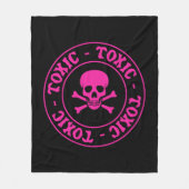 Toxische roze schedel fleece deken (Voorkant)