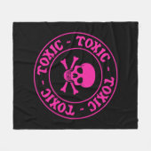 Toxische roze schedel fleece deken (Voorkant (Horizontaal))