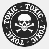 Toxische schedel en dwarsbeenderen Sticker (Voorkant)