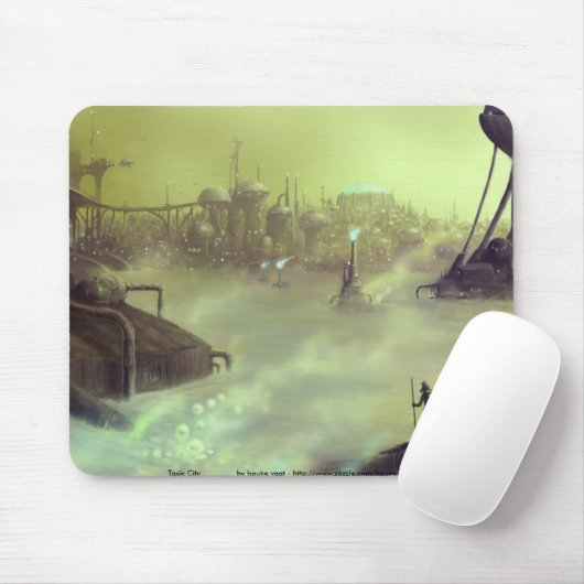 toxische stad mousepad muismat (Met muis)