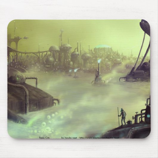toxische stad mousepad muismat (Voorkant)