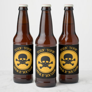 Toxische tonische gevaar bier etiket