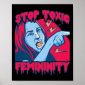 Toxische vrouwelijkheid Mannelijkheid Anti-feminis Poster (Voorkant)