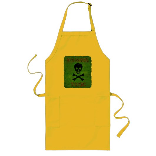 Toxische waarschuwing Apron Lang Schort (Voorkant)