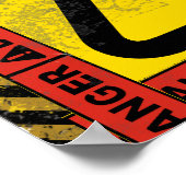 Toxische waarschuwing voor biogevaar Waarschuwing  Poster (Hoek)