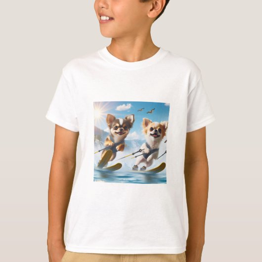Toy dogs Waterskiing! T-shirt (Voorkant)
