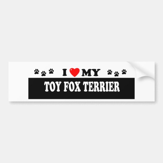TOY FOX TERRIER BUMPERSTICKER (Voorkant)