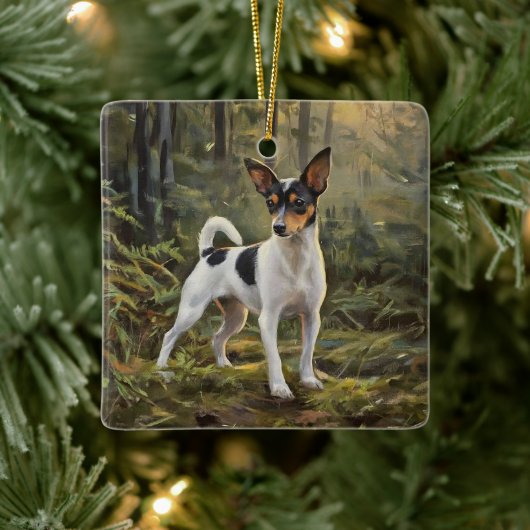 Toy Fox Terrier Keramisch Ornament (Boom)