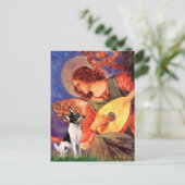 Toy Fox Terrier - Mandoline Engel Briefkaart (Staand voorkant)