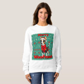 Toy Fox Terrier Merry Woofmas Trui (Voorkant volledig)