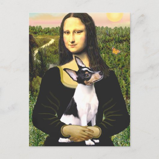 Toy Fox Terrier - Mona Lisa Briefkaart (Voorkant)
