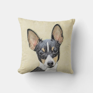 Toy Fox Terrier Schilderij - Mooie Originele Honde Kussen