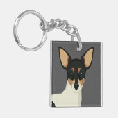 Toy Fox Terrier Sleutelhanger (Voorkant Links)