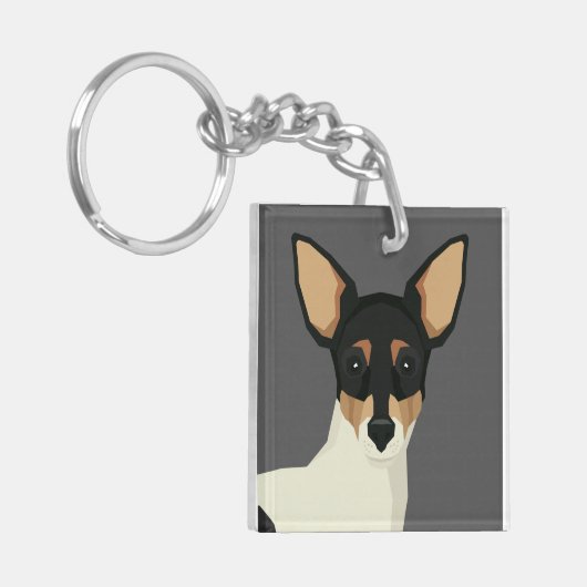 Toy Fox Terrier Sleutelhanger (Voorkant Links)