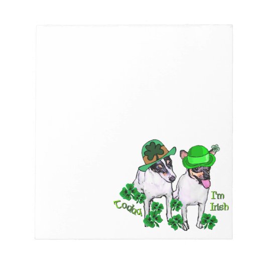 Toy Fox Terrier St Pattys Notitieblok (Voorkant)
