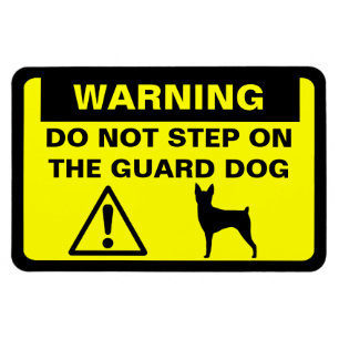 Toy Fox Terrier Waakhond Waarschuwing Magneet