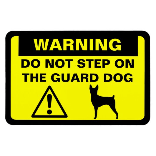 Toy Fox Terrier Waakhond Waarschuwing Magneet (Horizontaal)