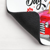 Toy Odle Heart Red Truck Happy Valentine Day Dog  Muismat (Hoek)