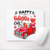 Toy Odle Heart Red Truck Happy Valentine Day Dog  Muismat (Met muis)