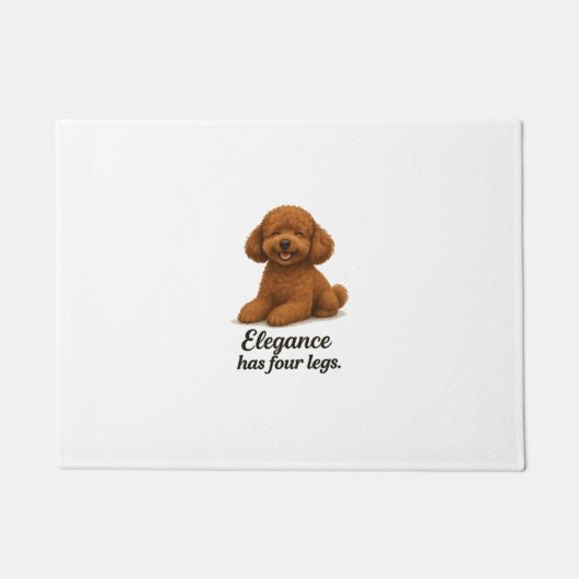 Toy Poodle – Elegantie Heeft Vier Benen Deurmat (Voorkant)