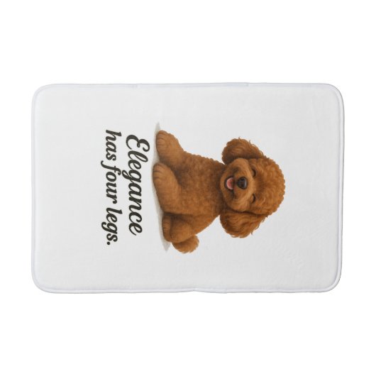 Toy Poodle – Elegantie Heeft Vier poten Badmat (Voorkant)