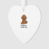 Toy Poodle - Elegantie Heeft Vier poten Ornament (voorkant)