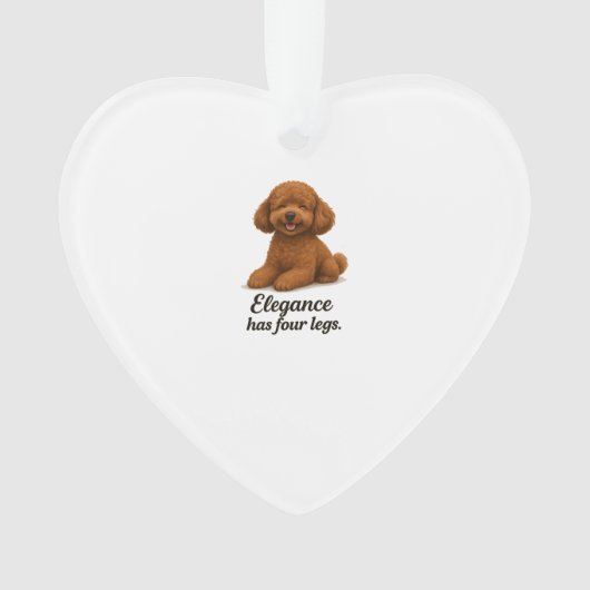 Toy Poodle - Elegantie Heeft Vier poten Ornament (voorkant)