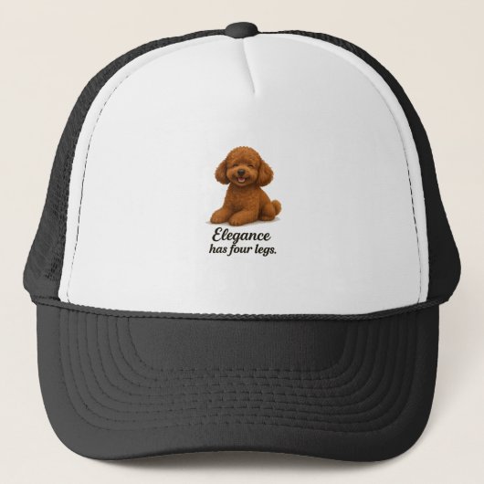 Toy Poodle - Elegantie Heeft Vier poten Trucker Pet (Voorkant)