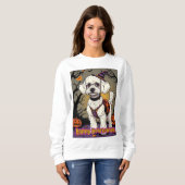 Toy Poodle Happy Howloween Trui (Voorkant volledig)