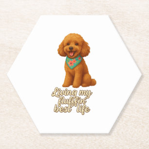 Toy Poodle � Leef Mijn Fluffin� Beste Leven Kartonnen Onderzetters