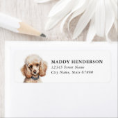 Toy Poodle Retouradreslabels Etiket (Insitu)