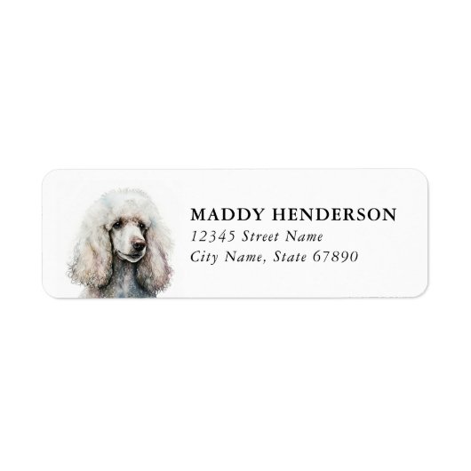 Toy Poodle Retouradreslabels Etiket (Voorkant)